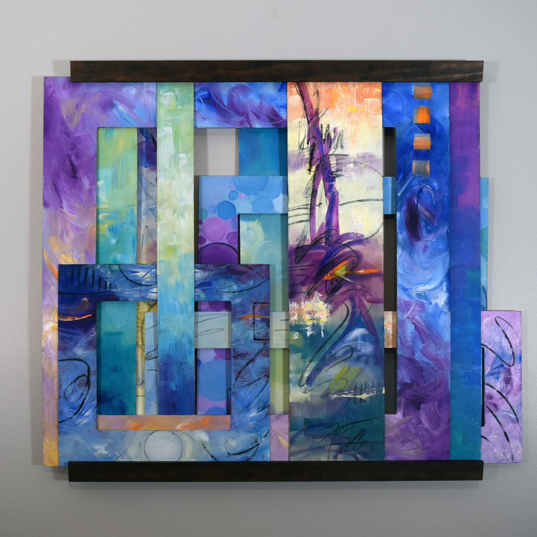 Sun and Moon interactive fine art by Trisha Selgrath — rearrangeable wall art composition 1