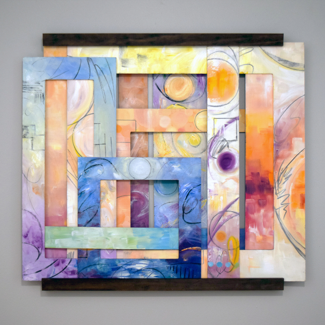Sun and Moon interactive fine art by Trisha Selgrath — rearrangeable wall art composition 3