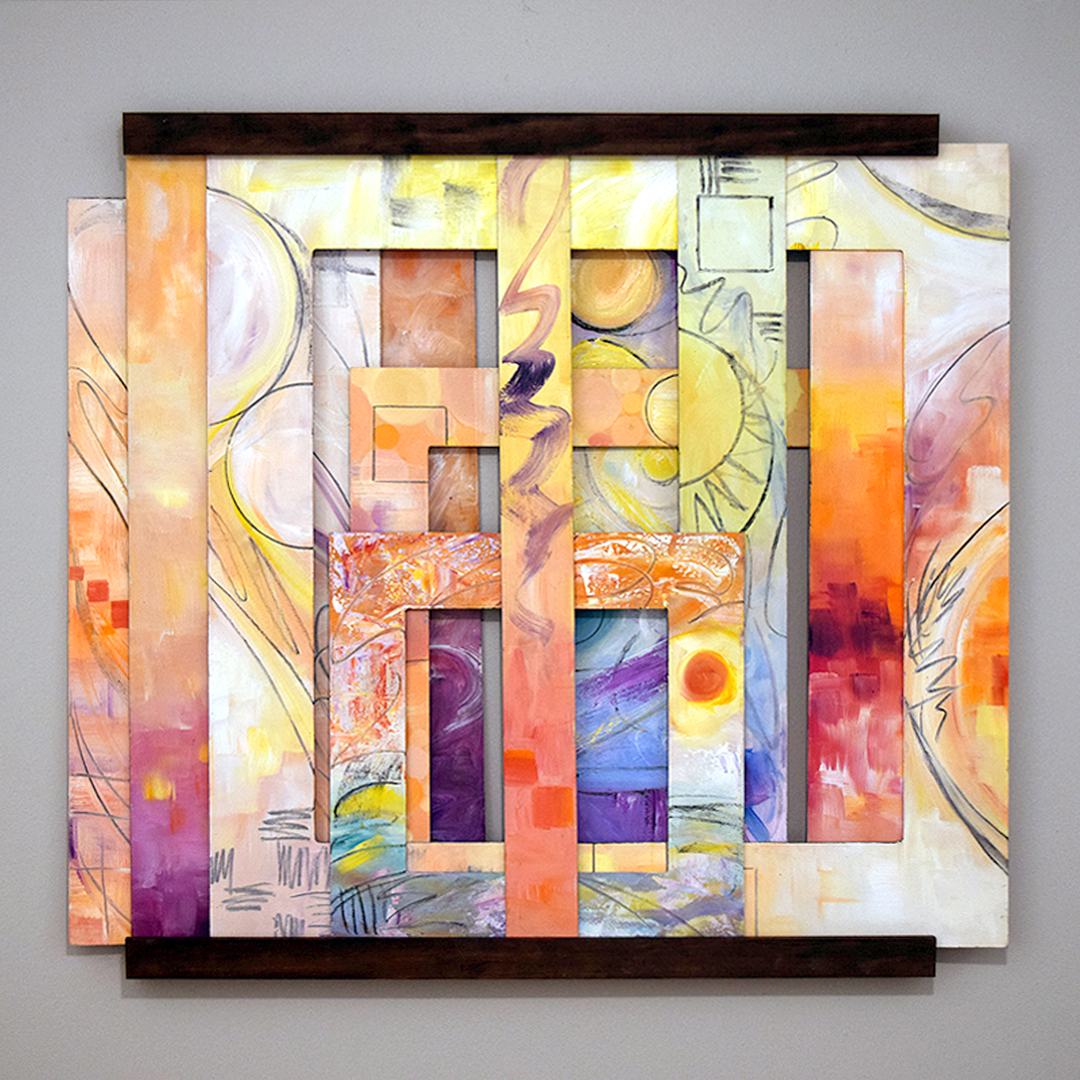 Sun and Moon interactive fine art by Trisha Selgrath — rearrangeable wall art composition 4